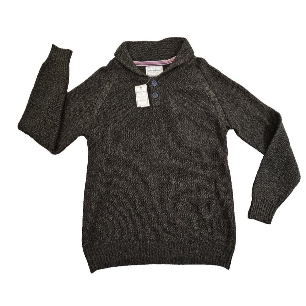 Flag & Anthem‎ Cowl Neck 2-Button Henly Men's Medium Green Long Sleeve Cabincore